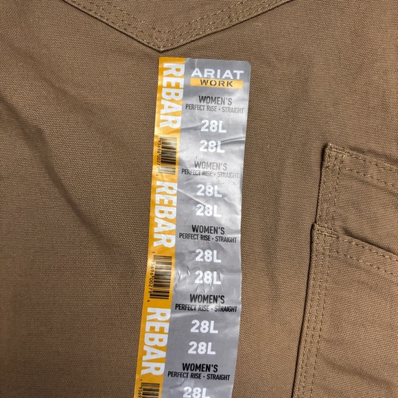 Ariat Rebar Perfect Rise Straight Pants Field Khaki Work Outdoor NEW - Picture 12 of 12